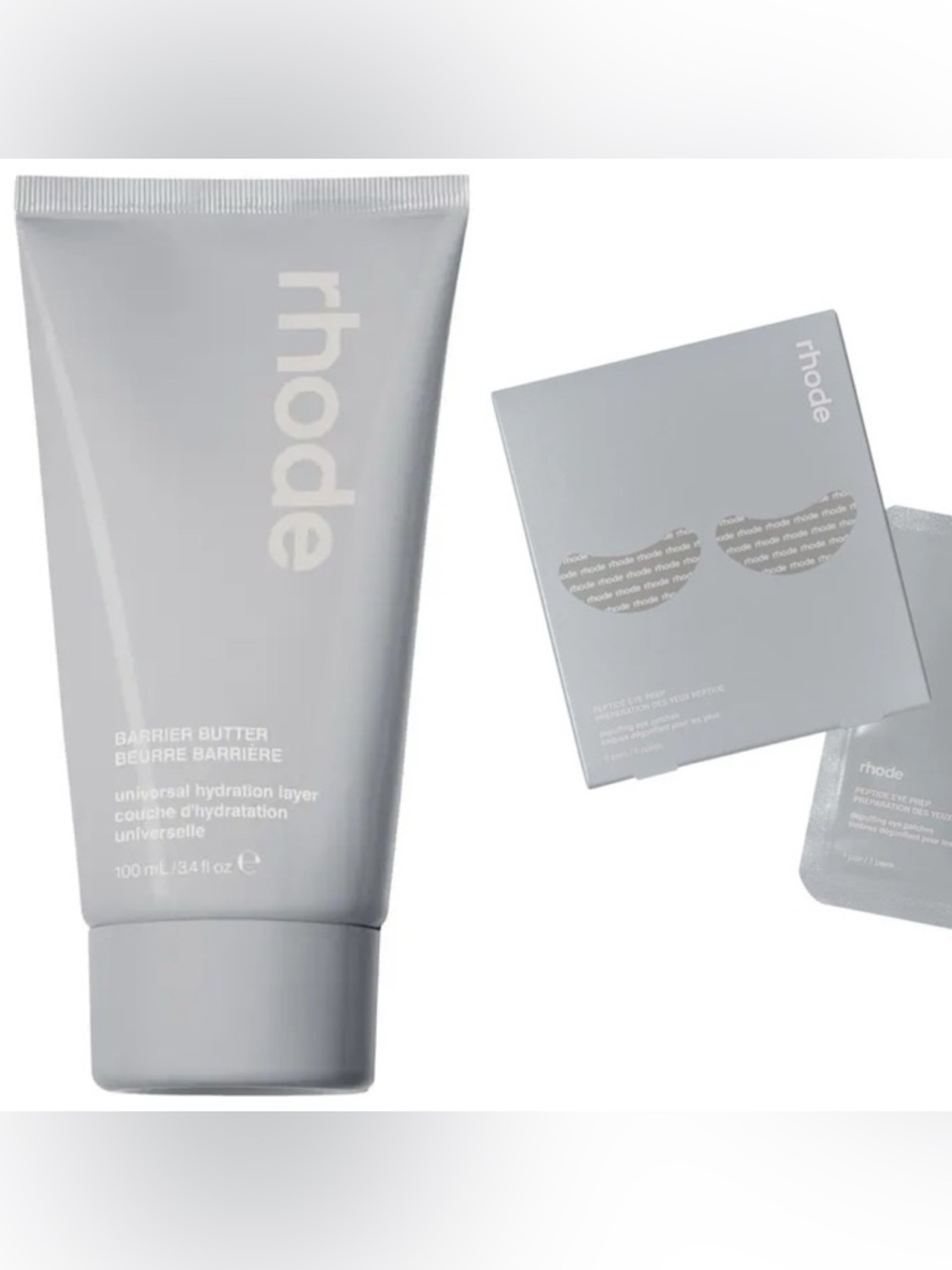 New Rhode Skin BUNDLE Barrier Butter & Peptide Eye Patches